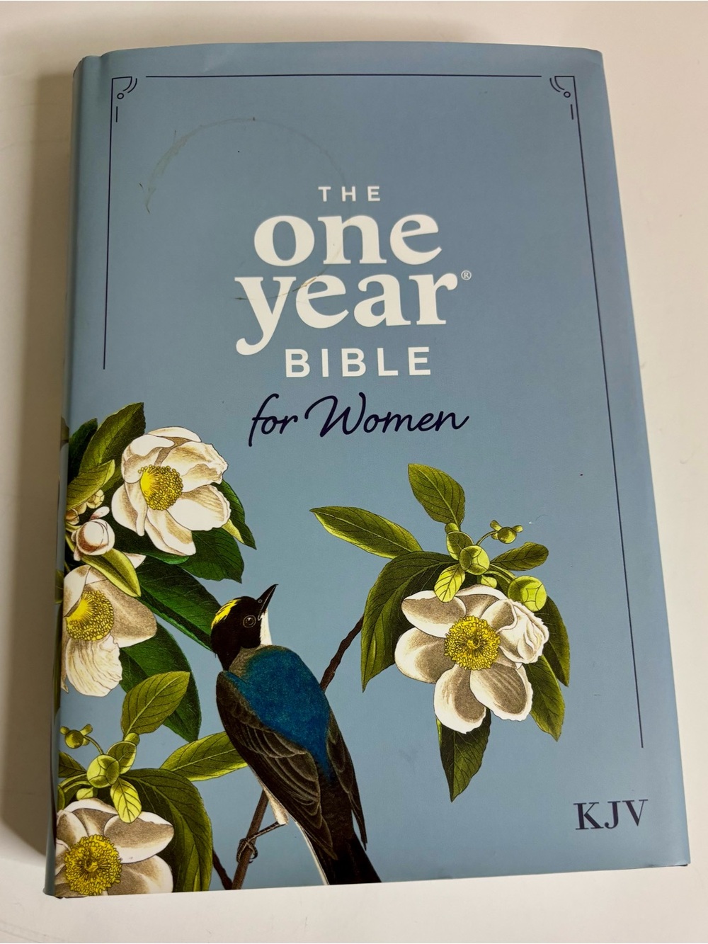 The One Year Bible for Women - Blue Floral Hard Cover (KJV)